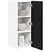 Armadio pensile Riga 2 pcs Rovere Nero e Bianco 30 x 31 x 80 cm - Foto miniatura 3