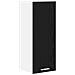 Armadio pensile Riga 2 pcs Rovere Nero e Bianco 30 x 31 x 80 cm - Foto miniatura 6