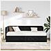 Cornice del letto ad angolo Nero 80 x 200 cm Velluto - Foto miniatura 4