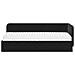 Cornice del letto ad angolo Nero 80 x 200 cm Velluto - Foto miniatura 5