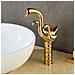 Rubinetto per lavabo da bagno, Blackswan, tipo M263 Lebada, modello oro con montaggio da appoggio, misura 31 cm - Foto miniatura 2