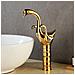 Rubinetto per lavabo da bagno, Blackswan, tipo M263 Lebada, modello oro con montaggio da appoggio, misura 31 cm - Foto miniatura 3