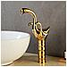 Rubinetto per lavabo da bagno, Blackswan, tipo M263 Lebada, modello oro con montaggio da appoggio, misura 31 cm - Foto miniatura 4