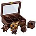 Set 6 Puzzle Scatola Legno Marrone 17.5x12x6h Cm - Foto miniatura 1
