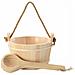 Secchio per Sauna 2 pcs Marrone - Foto miniatura 1
