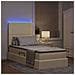 Letto con contenitore e LED Crema 90 x 190 cm Poliestere - Foto miniatura 5