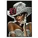 Stampa Su Tela Laccata Orleans Donna Glamour Con Cornice Nera - Foto miniatura 1