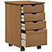 Mobile con Ruote con ruota MOSS Marrone Miele 34 x 39 x 56 cm - Foto miniatura 4