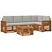 Set divani con cuscino 6 pcs Grigio Naturale e Chiaro - Foto miniatura 1
