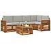 Set divani con cuscino 6 pcs Grigio Naturale e Chiaro - Foto miniatura 3