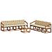 Set di divani da esterno con cuscino 9 pcs Naturale e Beige - Foto miniatura 3