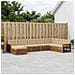 Set di divani da esterno con cuscino 8 pcs Naturale e Beige - Foto miniatura 2