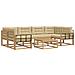 Set di divani da esterno con cuscino 5 pcs Bianco e Beige - Foto miniatura 1