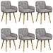 Sedie da pranzo 6 pcs Bouclé Grigio Chiaro 59 x 57 x 85 cm - Foto miniatura 1