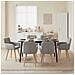 Sedie da pranzo 6 pcs Bouclé Grigio Chiaro 59 x 57 x 85 cm - Foto miniatura 2
