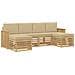 Set di divani da esterno 6 pcs Bianco e Beige - Foto miniatura 1