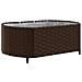 Set Divano da Giardino 6 pz con Cuscini Marrone in Polyrattan - Foto miniatura 5