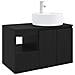 Set di mobili per il bagno 2 pz Nero Legno ingegnerizzato - Foto miniatura 1