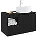 Set di mobili per il bagno 2 pz Nero Legno ingegnerizzato - Foto miniatura 6
