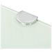 Scaffale Angolare Con Supporti Cromati Vetro Bianco 45x45 Cm - Foto miniatura 4