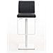 Sgabello Bar Panama in Tessuto I Sgabello Alto Girevole E Regolabile 58-82 CM Grigio Scuro Base Metallo Opaco Bianco - Foto miniatura 2