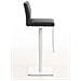 Sgabello Bar Panama in Tessuto I Sgabello Alto Girevole E Regolabile 58-82 CM Grigio Scuro Base Metallo Opaco Bianco - Foto miniatura 3