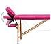 Lettino Da Massaggio A 2 Sezioni In Legno Rosa - Foto miniatura 4