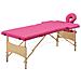 Lettino Da Massaggio A 2 Sezioni In Legno Rosa - Foto miniatura 1