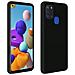 Cover Silicone Samsung Galaxy A21s Semi-rigida Opaca Soft Touch Nero - Foto miniatura 1