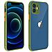 Cover Iphone 12 / 12 Pro Contorni Bumper Antiscivolo Fotocamera Rialzati Verde - Foto miniatura 1