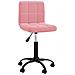 Sedia Girevole Da Ufficio Rosa In Velluto - Foto miniatura 1