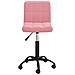 Sedia Girevole Da Ufficio Rosa In Velluto - Foto miniatura 2