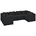 Set Divani Da Giardino 6 Pz Con Cuscini In Polyrattan Nero - Foto miniatura 1