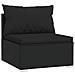 Set Divani Da Giardino 6 Pz Con Cuscini In Polyrattan Nero - Foto miniatura 6
