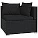 Set Divani Da Giardino 6 Pz Con Cuscini In Polyrattan Nero - Foto miniatura 7