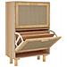 Scarpiera Marrone52x25x80cm Legno Multistrato e Rattan Naturale - Foto miniatura 1