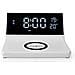Sveglia 3 In 1 Con Caricatore Wireless Qi 15w E Funzione Snooze, Bianco - Foto miniatura 1