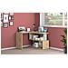 Scrivania Candido, Scrittoio Angolare Porta Pc, Tavolo Multiuso Per Ufficio, Scrivania Salvaspazio Multiposizione, 100% Made In Italy, Cm 120x50h75, Rovere - Foto miniatura 1