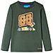 Maglietta Da Bambino A Maniche Lunghe Auto Da Corsa Verde Scuro 128 - Foto miniatura 1