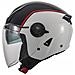 Casco Jet Spirit Bianco | Nero Doppia Visiera - Foto miniatura 1