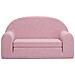 Divano Letto Per Bambini A 2 Posti Rosa In Morbido Peluche - Foto miniatura 3