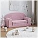 Divano Letto Per Bambini A 2 Posti Rosa In Morbido Peluche - Foto miniatura 1