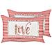 Set Di 2 Cuscini Alsine Cotone 30 X 50 Cm Rosso A Strisce - Foto miniatura 4