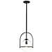 Sospensione Industrial Nordica Somerset Acciaio Nero Vetro 1 Luce E27 - Foto miniatura 1