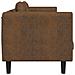 Divano a 3 Posti con Cuscini Marrone in Similpelle Scamosciata - Foto miniatura 4