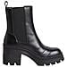 Chunky Heeled Chelsea Boot Stivaletti Pelle Scarpe Donna Nero Eu 39, Yw0yw01112 0gt - Foto miniatura 1
