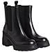 Chunky Heeled Chelsea Boot Stivaletti Pelle Scarpe Donna Nero Eu 39, Yw0yw01112 0gt - Foto miniatura 2