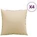 Cuscini Per Divano 4 Pz Beige 60x60 Cm In Tessuto - Foto miniatura 2