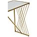 Tavolo Consolle Mf624 - Oro - Metallo - 120x40x80 Cm - Foto miniatura 4