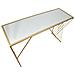 Tavolo Consolle Mf624 - Oro - Metallo - 120x40x80 Cm - Foto miniatura 5